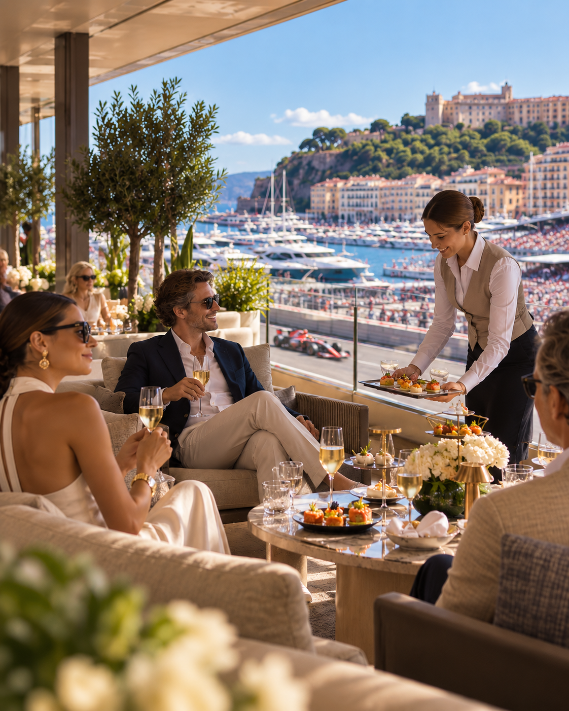 Terrace viewing Monaco Grand Prix 